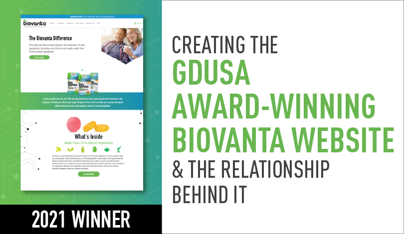 Creating the GDUSA Award-Winning Biovanta Website & the Relationship Behind It